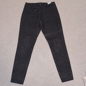 Banana Republic Black and White Polka Dot Sloan Pant